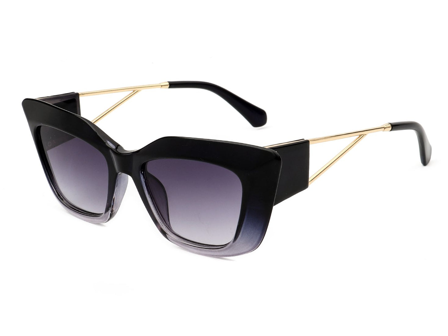 WOMEN BOLD RETRO SQUARE FASHION CAT EYE SUNGLASSES