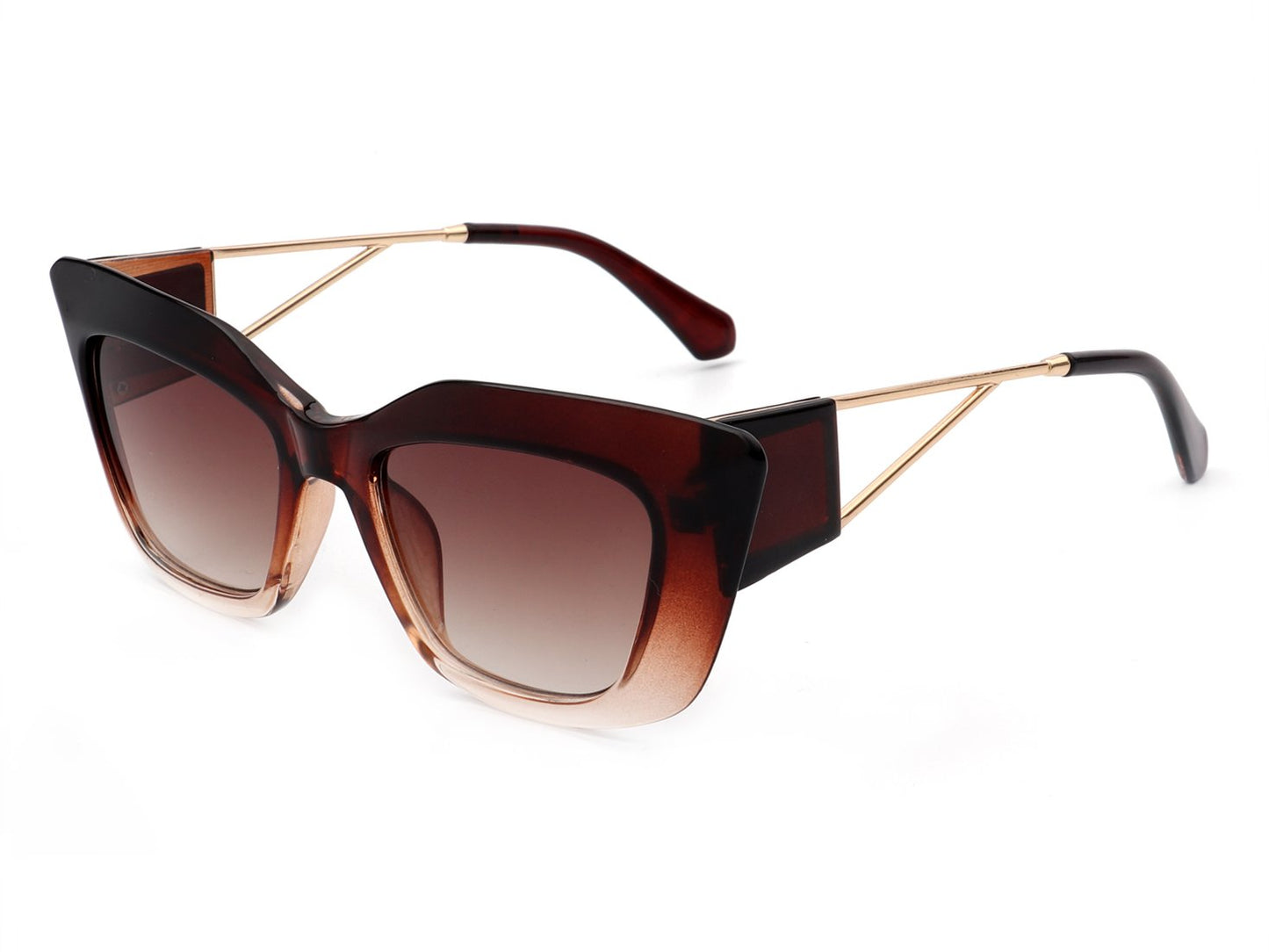 WOMEN BOLD RETRO SQUARE FASHION CAT EYE SUNGLASSES