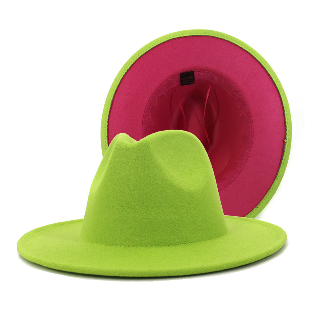 Lime and Pink Fedora