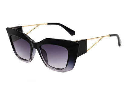 WOMEN BOLD RETRO SQUARE FASHION CAT EYE SUNGLASSES