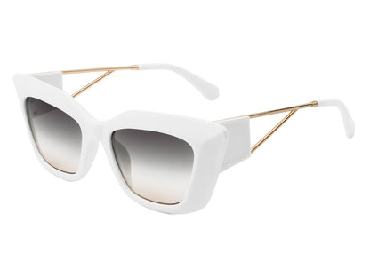 WOMEN BOLD RETRO SQUARE FASHION CAT EYE SUNGLASSES