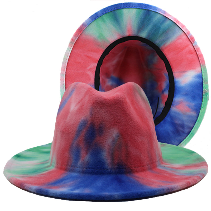 Pink and Blue Multi  Fedora Hat