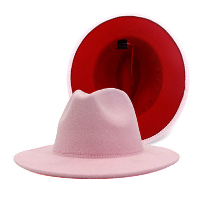 Pink and  Red Fedora